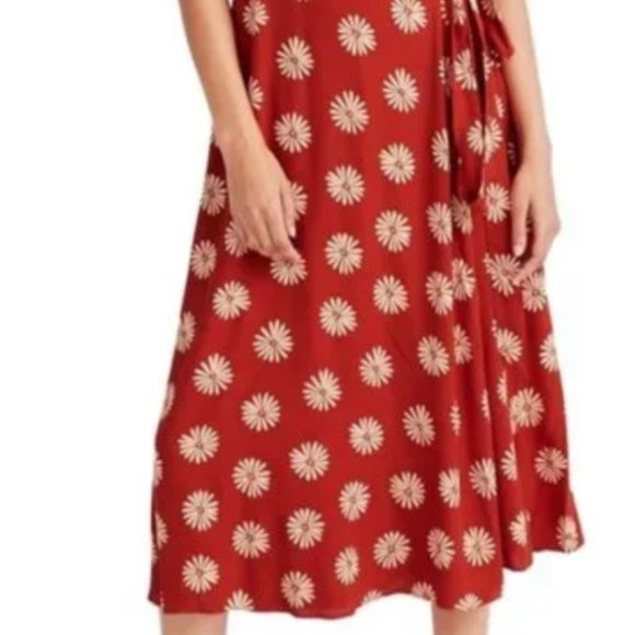 Madewell Daisy Daydream Ruffle Wrap Midi Dress - Size Small - Picture 2 of 7